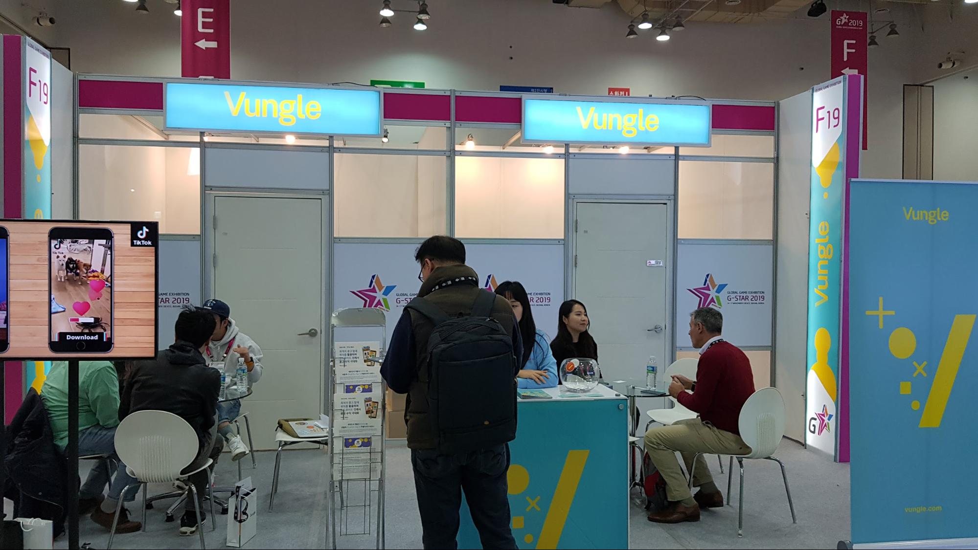 Vungle's booth at G-STAR 2019